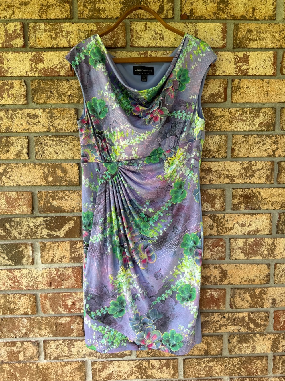 Connected Apparel Watercolor Floral Sheath Dress Women’s Size 12 Gorgeous!